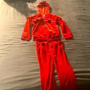 Kids Red velvet jumpsuit
